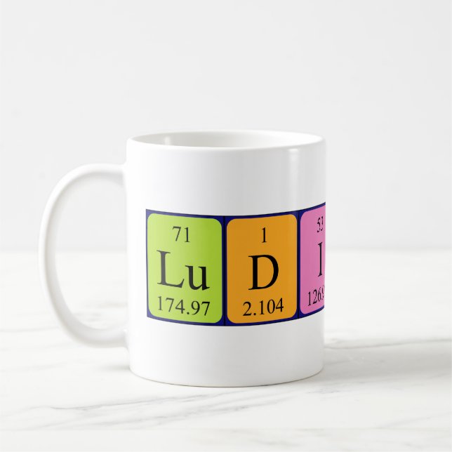Ludivine periodic table name mug (Left)