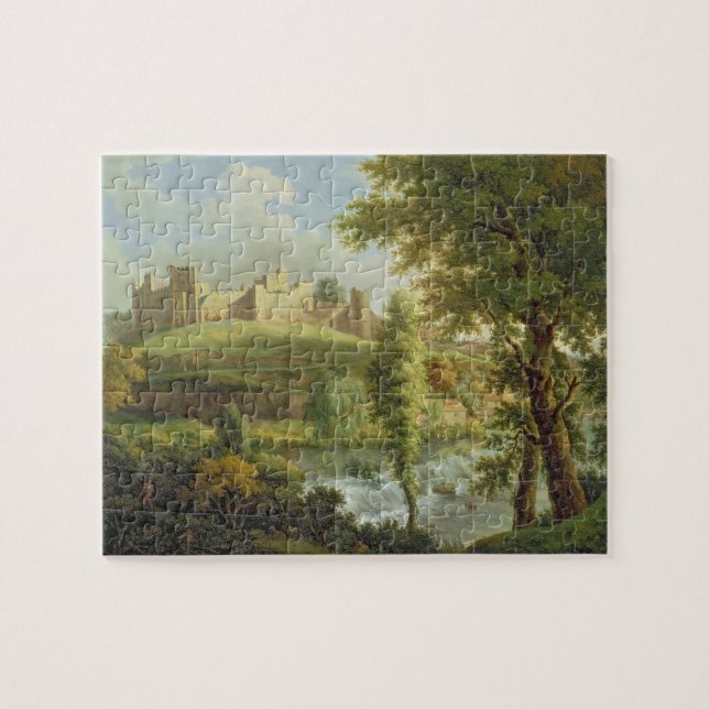 Ludlow Castle with Dinham Weir, from the South-Wes Jigsaw Puzzle (Horizontal)