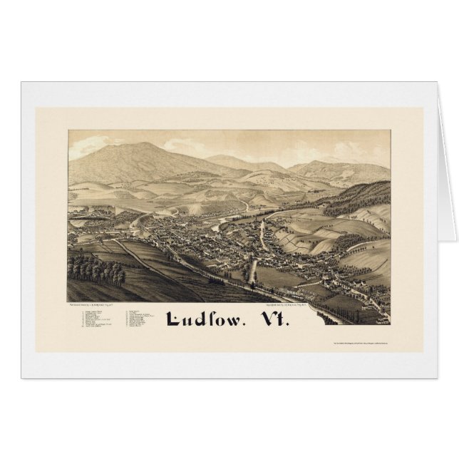Ludlow, VT Panoramic Map - 1885 (Front Horizontal)