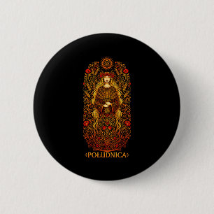 Ludnica Slavic Sun Goddess Pagan Folk Witch Art 6 Cm Round Badge