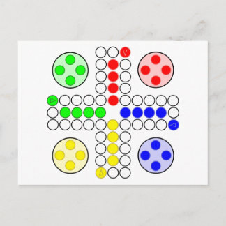 Ludo Classic Board Game Postcard
