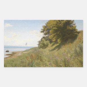 Ludvig Kabell - Summer day at the sea Rectangular Sticker