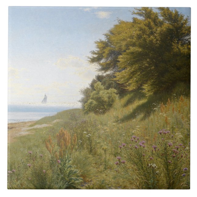 Ludvig Kabell - Summer day at the sea Tile (Front)