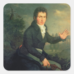 Ludvig van Beethoven , 1804 Square Sticker