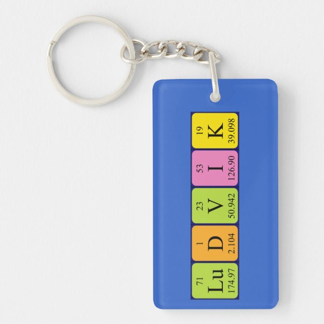 Ludvik periodic table name keyring (Front)