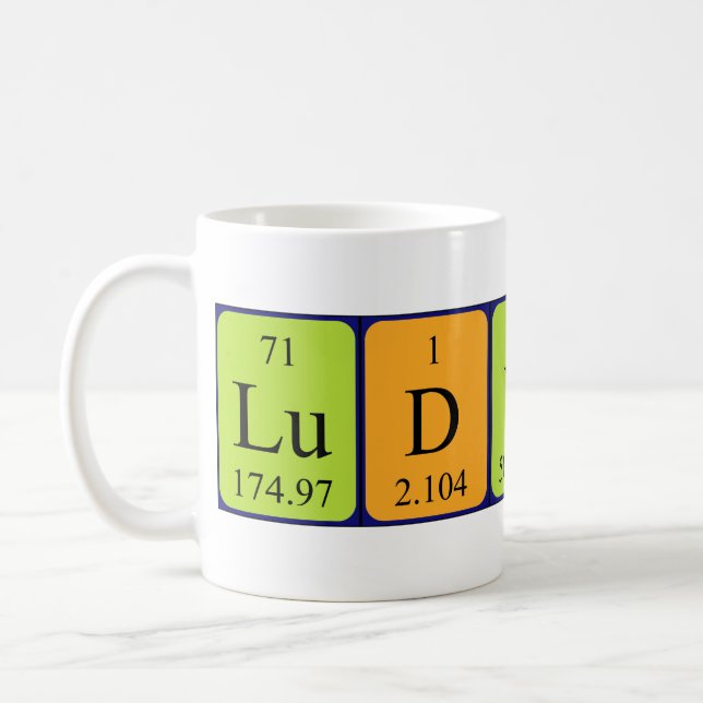 Ludvik periodic table name mug (Left)