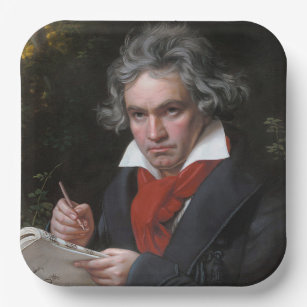 Ludwig Beethoven Symphony Classical Music Composer Paper Plate