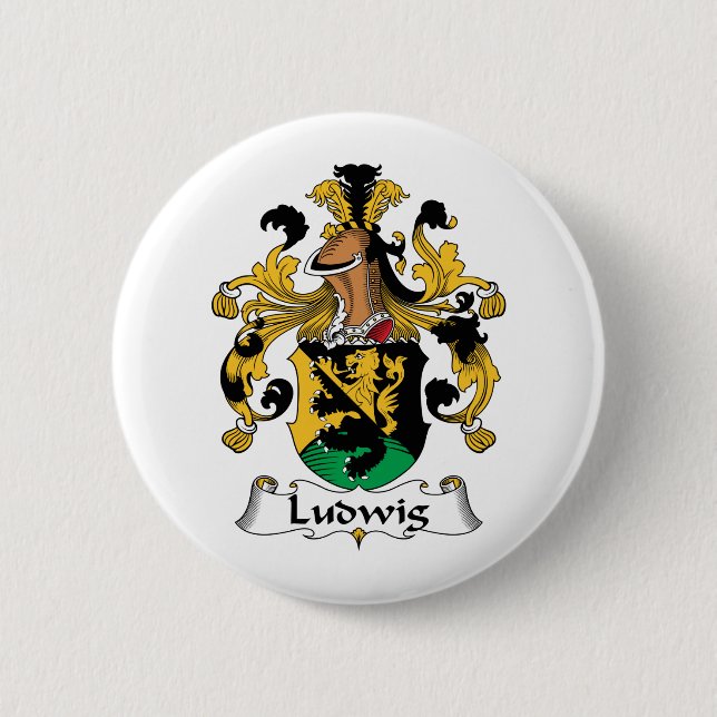 Ludwig Family Crest 6 Cm Round Badge (Front)
