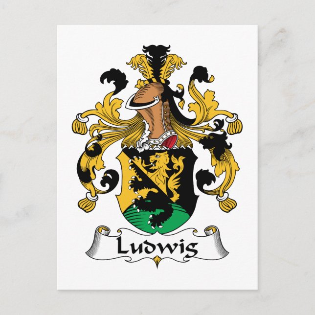Ludwig Family Crest Postcard (Front)