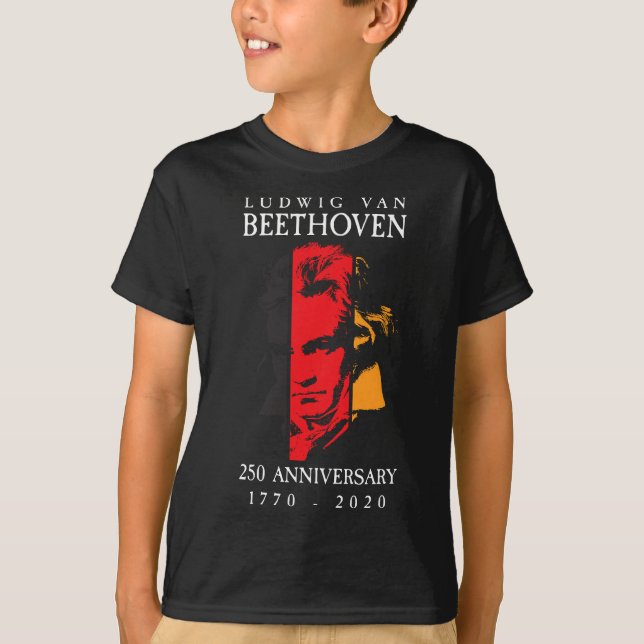 Ludwig Van Beethoven 250 1770-2020 Music Lover Gif T-Shirt (Front)