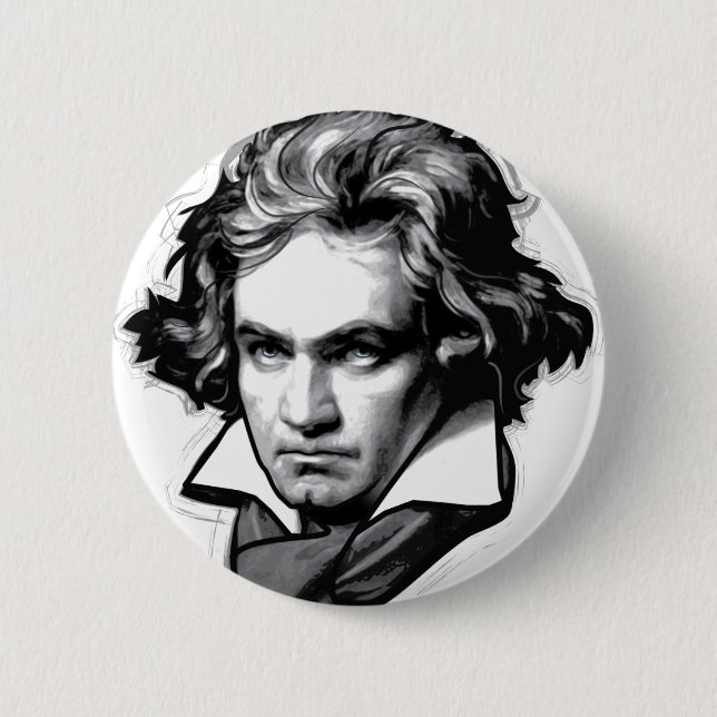 Ludwig van Beethoven 6 Cm Round Badge (Front)