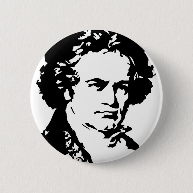Ludwig van Beethoven 6 Cm Round Badge (Front)