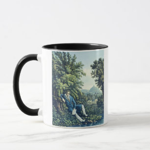 Ludwig van Beethoven by a River (coloured engravin Mug