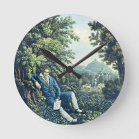 Ludwig van Beethoven by a River (coloured engravin