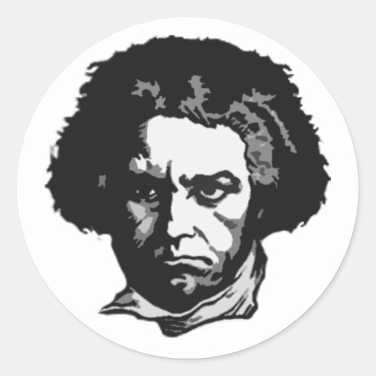 Ludwig Van Beethoven Classic Round Sticker | Zazzle.co.uk