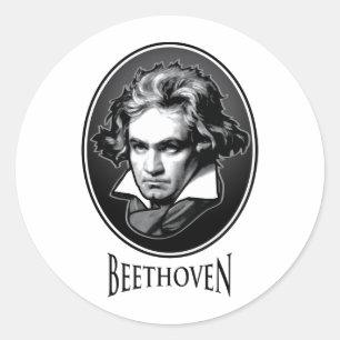 Ludwig van Beethoven Classic Round Sticker