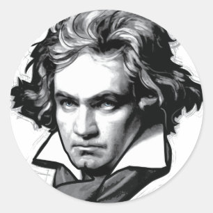 Ludwig van Beethoven Classic Round Sticker