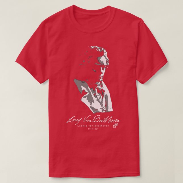 Ludwig van Beethoven Classical MusicPiano 1 T-Shirt (Design Front)
