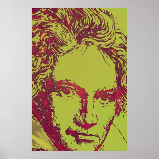 Ludwig Van Beethoven Digital Art Poster (Front)
