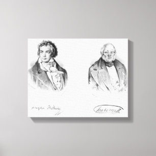 Ludwig van Beethoven & Francois-Antoine Habeneck Canvas Print