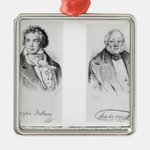 Ludwig van Beethoven & Francois-Antoine Habeneck Metal Tree Decoration