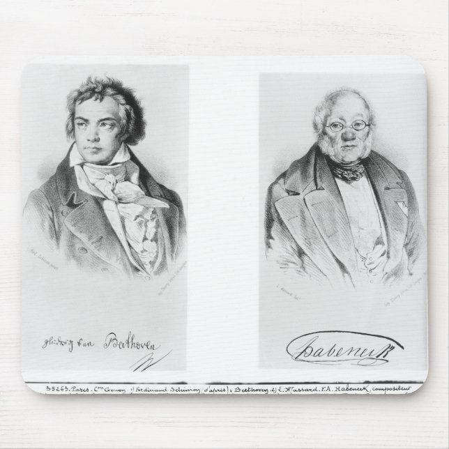 Ludwig van Beethoven & Francois-Antoine Habeneck Mouse Mat (Front)