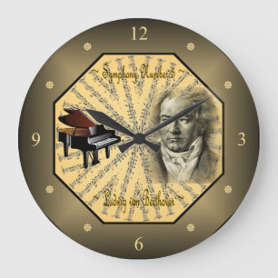 Ludwig van Beethoven ~ German Composer ~ Pianist ~ Large Clock