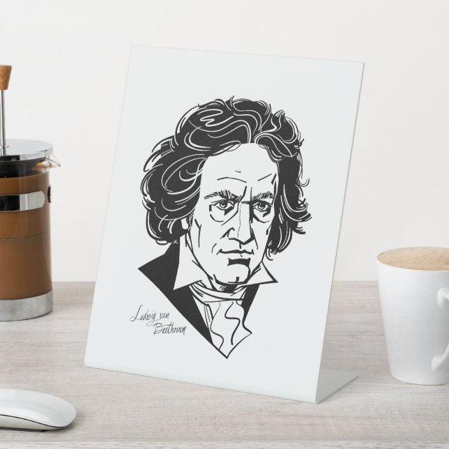 Ludwig van Beethoven Pedestal Sign (In SItu)
