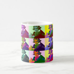Ludwig Van Beethoven Pop Art Coffee Mug