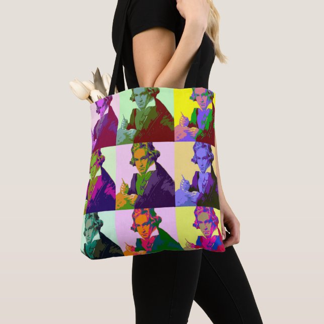 Ludwig Van Beethoven Pop Art  Tote Bag (Close Up)