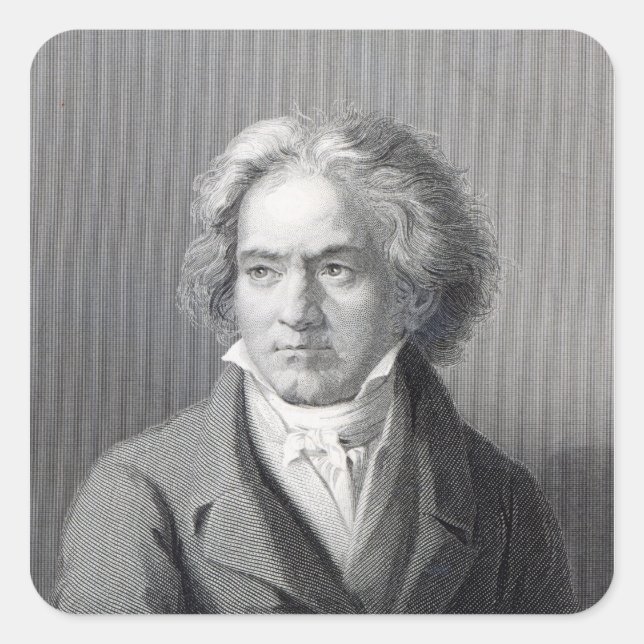 Ludwig van Beethoven Square Sticker (Front)