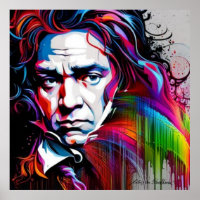 Ludwig van Beethoven Vibrant Unique 40"x40"