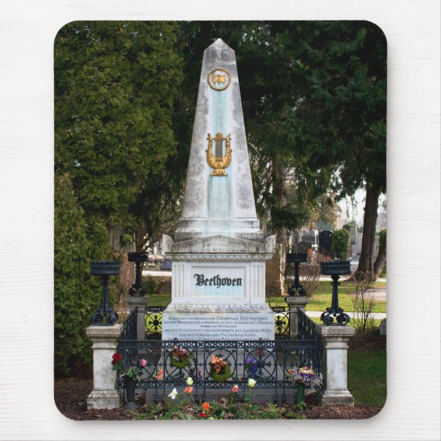 Ludwig Van Beethoven's Grave Mouse Mat (Front)
