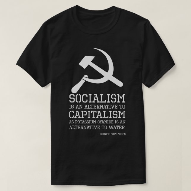 Ludwig Von Mises Quote Libertarian Philosophy Soci T-Shirt (Design Front)