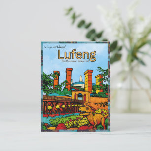 Lufeng China Dinosaur Valley travel Postcard