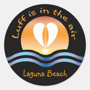 Luffers Sunset_Luff is in the air Laguna Beach Classic Round Sticker