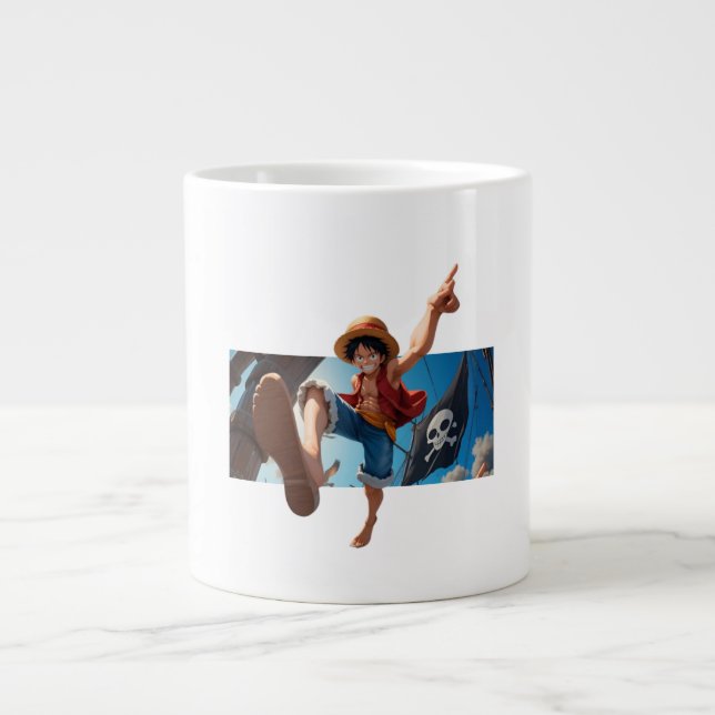 Luffy and the Pirate  Large Coffee Mug (Front)