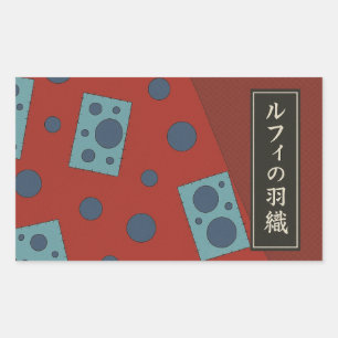 luffy kimino rectangular sticker