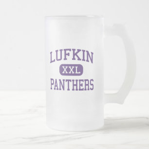Lufkin - Panthers - High School - Lufkin Texas Frosted Glass Beer Mug