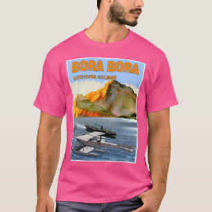 Lufthansa Airlines Vintage Fly To Bora Bora Trave T-Shirt