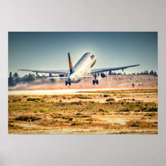 Lufthansa takeoff poster