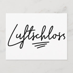 Luftschloss, German Word, Air Castles, Daydream Holiday Postcard
