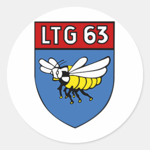Lufttransportgeschwader 63 classic round sticker