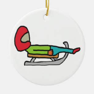Luge Ceramic Tree Decoration
