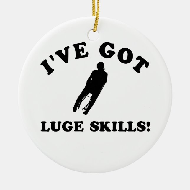 luge skill gift items ceramic tree decoration (Front)