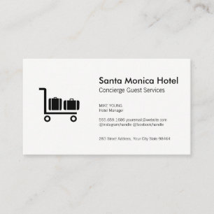 Luggage Hotel Services Appointment Card