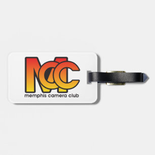 Luggage Modern Logo Tag w/ leather strap