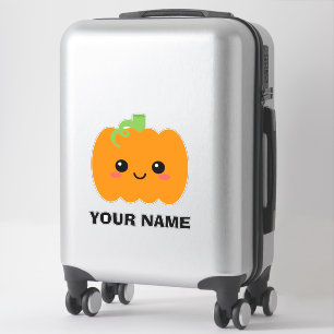 Luggage Name Sticker, Cute Pumpkin