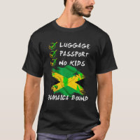 Luggage Passport No Kids Jamaica Travel Vacation O