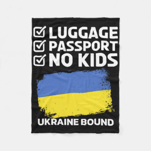 Luggage Pport Ukraine Bound Ukrainian Travel Vacat Fleece Blanket